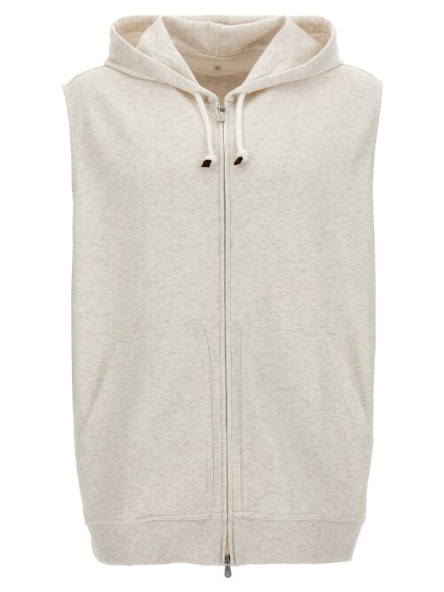 Hooded vest BRUNELLO CUCINELLI White