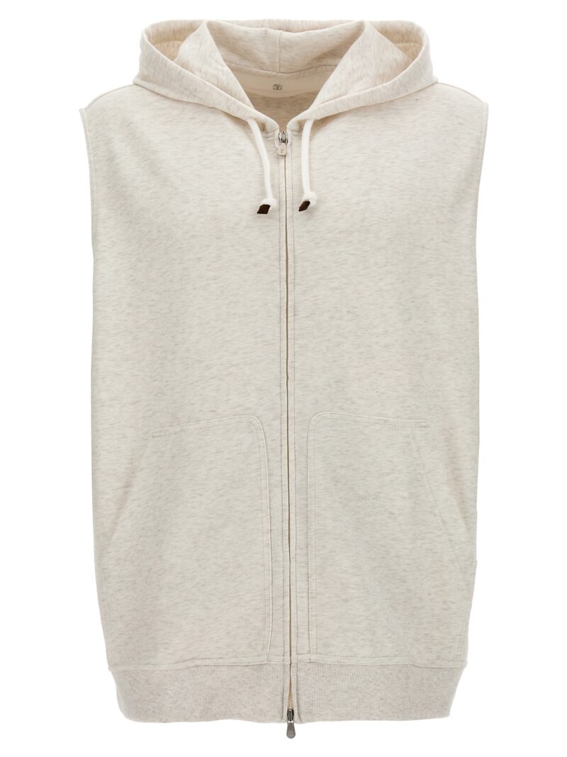 Hooded vest BRUNELLO CUCINELLI White