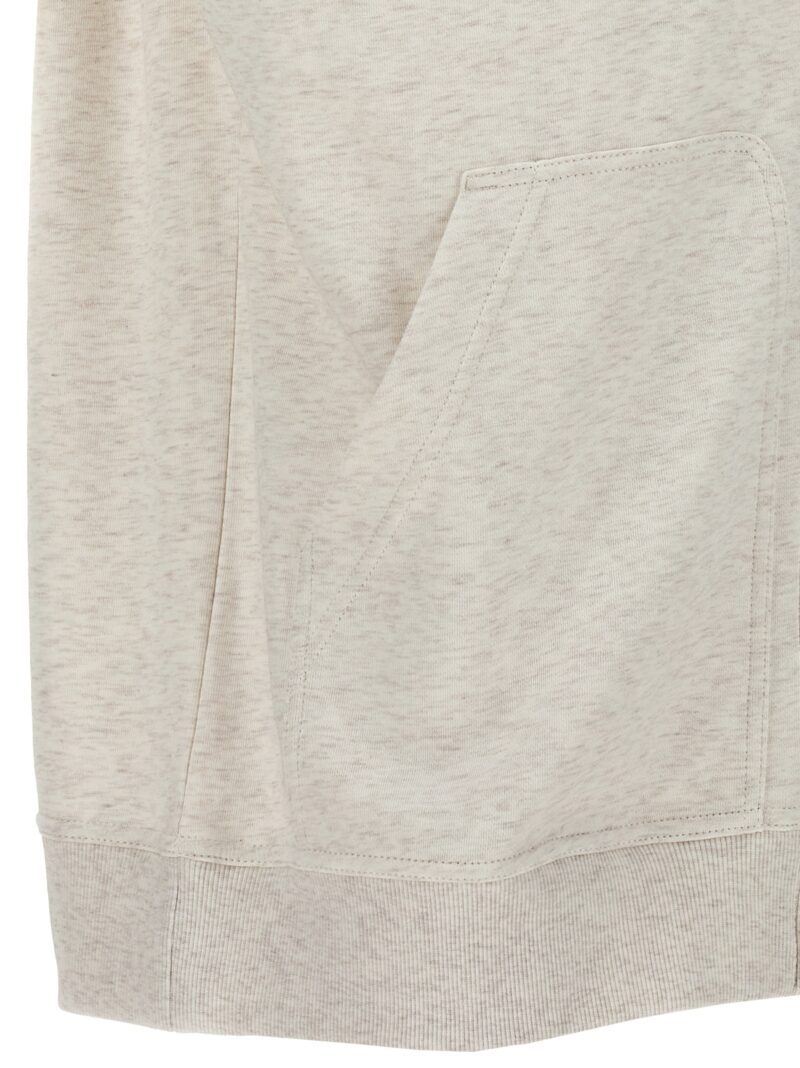 Hooded vest 93% cotton 7% polyamide BRUNELLO CUCINELLI White