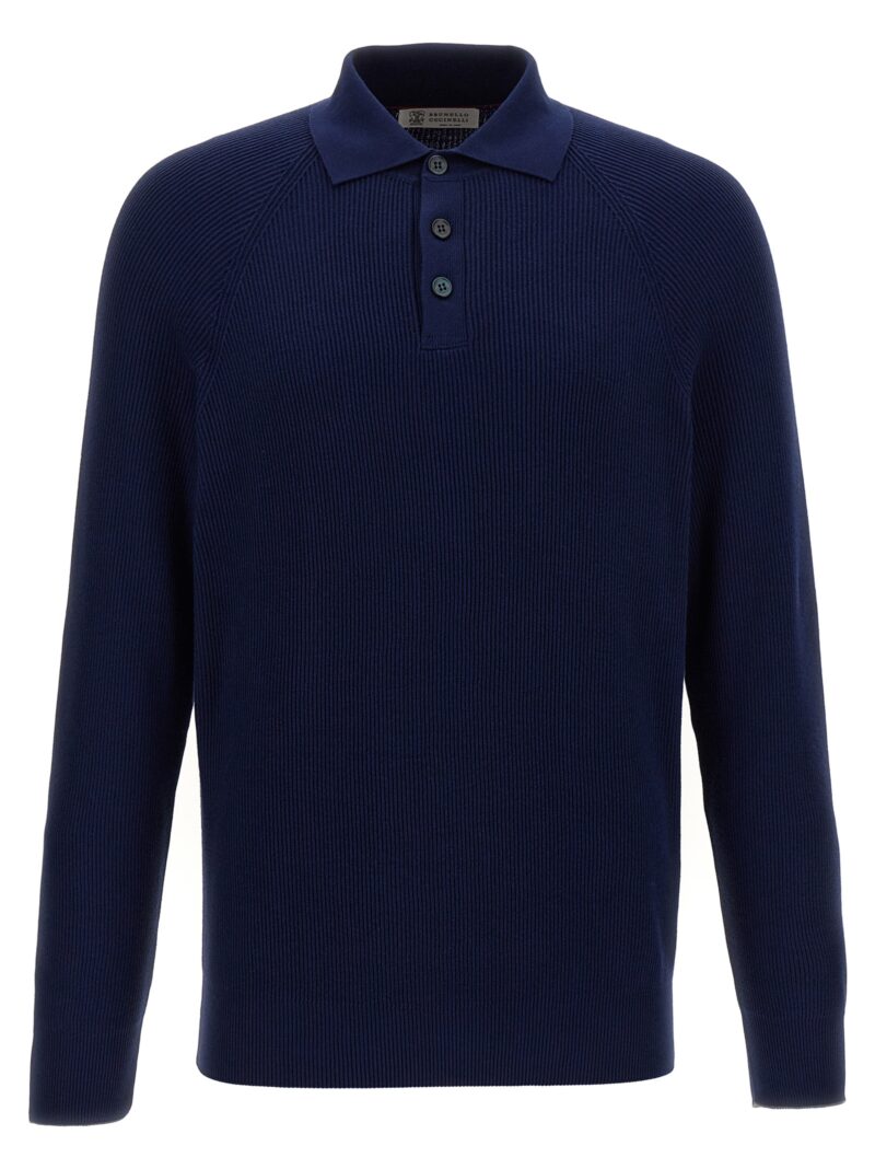 Polo sweater BRUNELLO CUCINELLI Blue