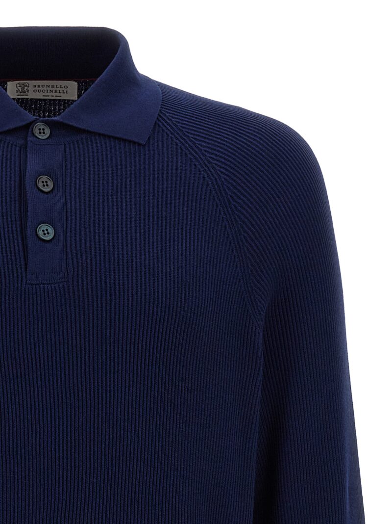 Polo sweater Man BRUNELLO CUCINELLI Blue