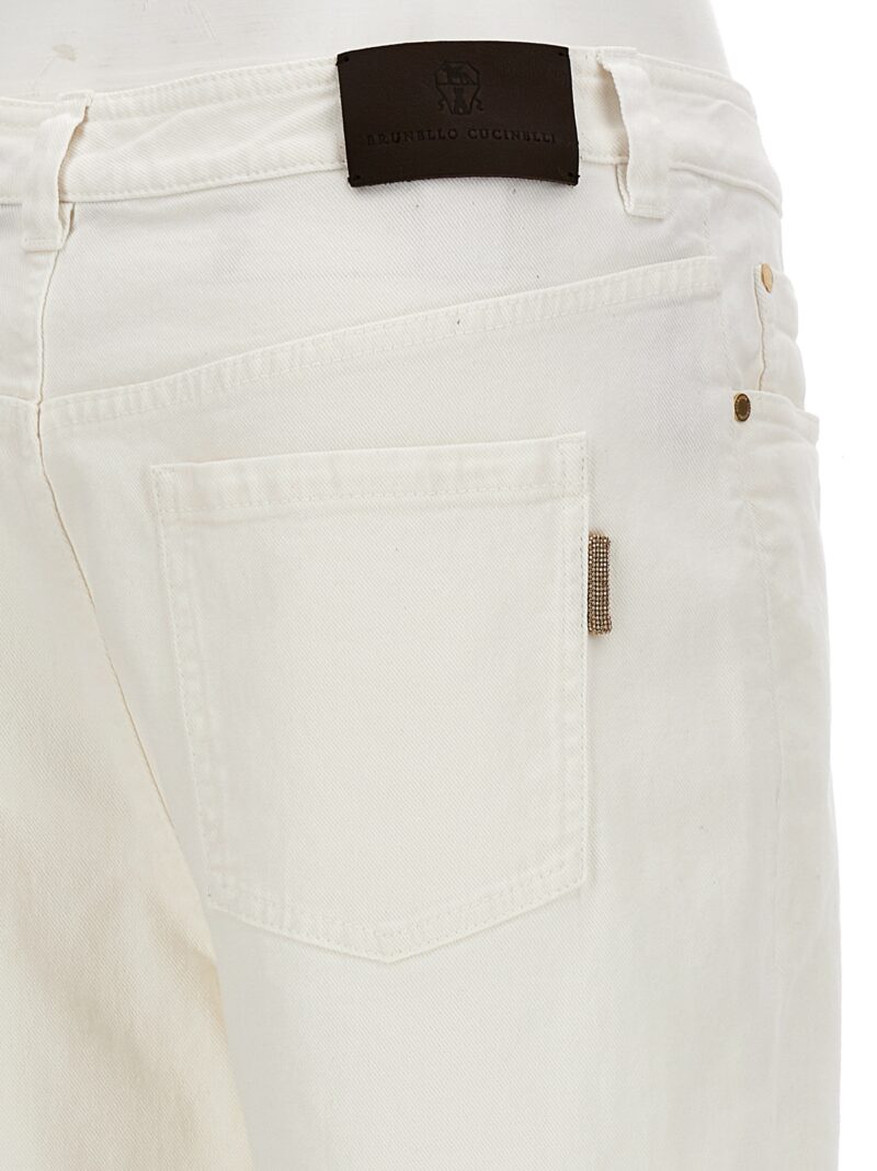 'Baggy' jeans 98%cotton 2%elastane BRUNELLO CUCINELLI White