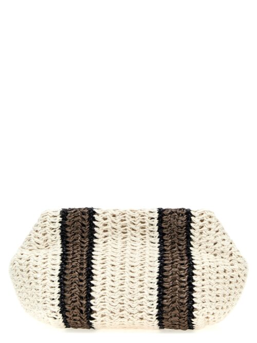 Striped jute clutch BRUNELLO CUCINELLI Multicolor