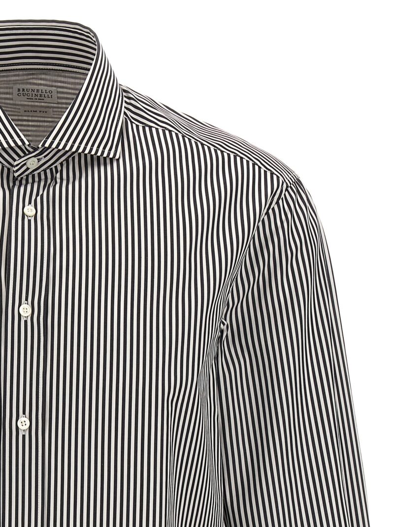 Striped shirt Man BRUNELLO CUCINELLI White/Black