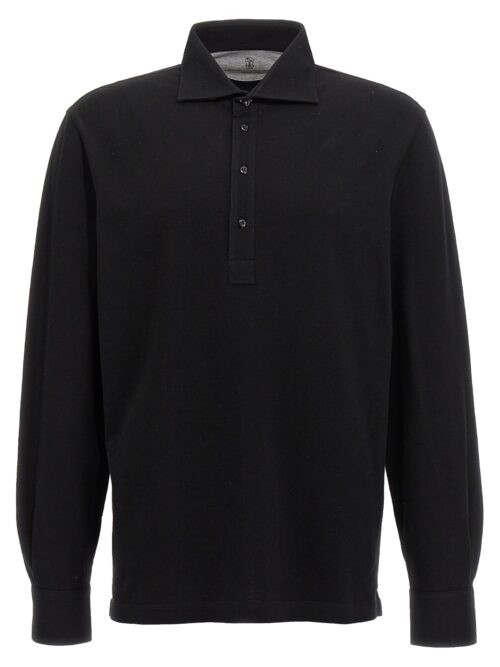 Cotton polo shirt BRUNELLO CUCINELLI Black