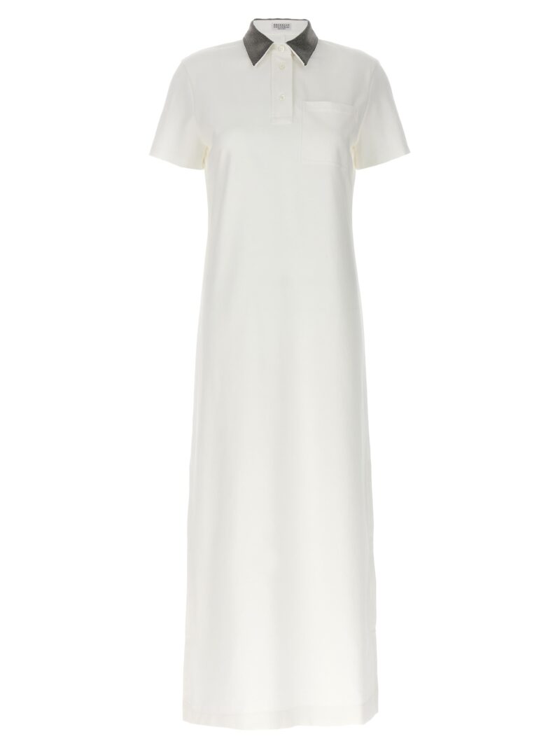 'Monile' long dress BRUNELLO CUCINELLI White
