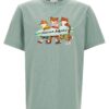 'Surfing Foxes' T-shirt MAISON KITSUNE Light Blue