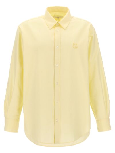 'Contour Fox Head Skate' shirt MAISON KITSUNE Yellow