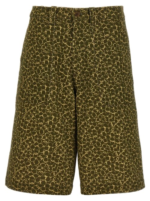 Floral print Bermuda shorts MAISON KITSUNE Green