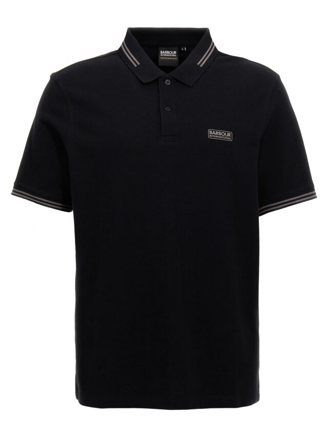 'Essential Tipped' polo shirt BARBOUR INTERNATIONAL Black