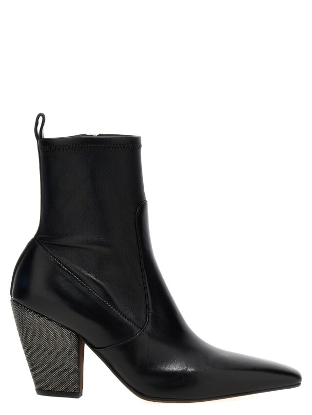 Jewel heel ankle boots BRUNELLO CUCINELLI Black
