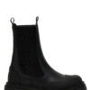 Leather ankle boots GANNI Black