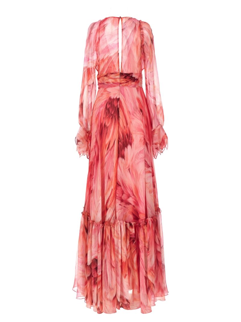 'Plumage' dress SWT123CKL7105597 ROBERTO CAVALLI Fuchsia