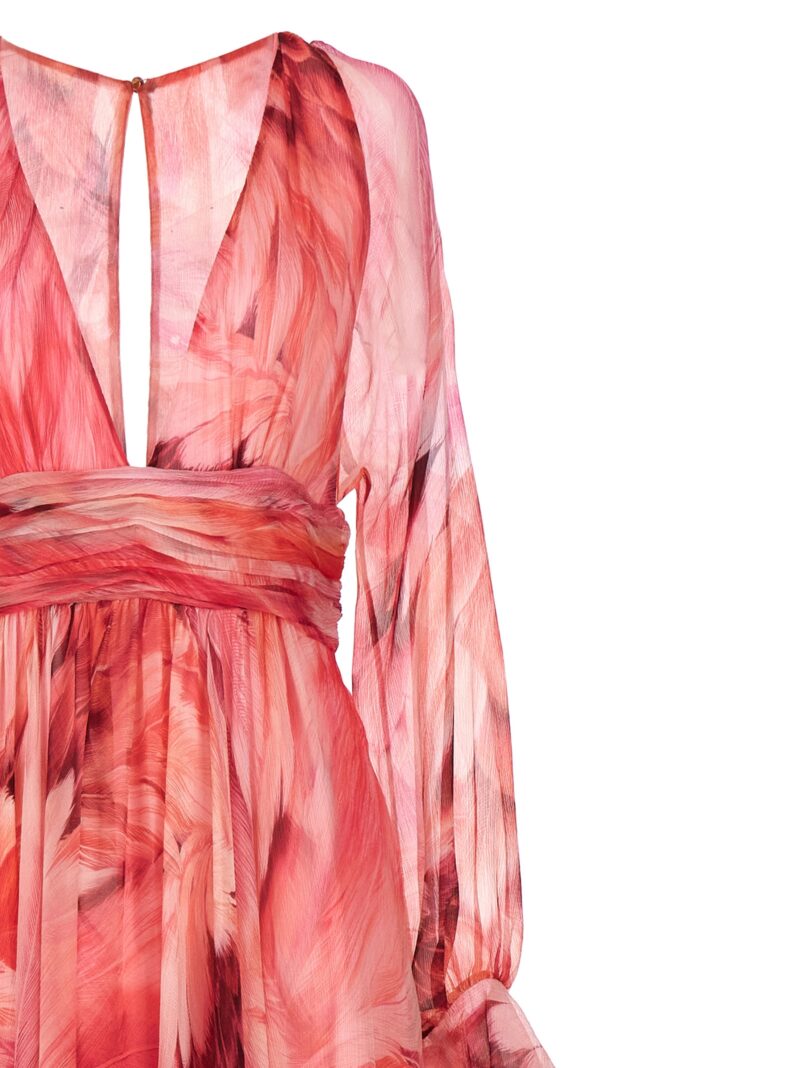 'Plumage' dress Woman ROBERTO CAVALLI Fuchsia