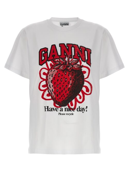 'Strawberry' T-shirt GANNI White