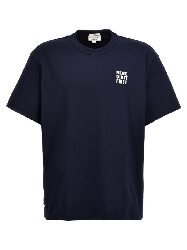 'Rene Did It First' T-shirt LACOSTE Blue
