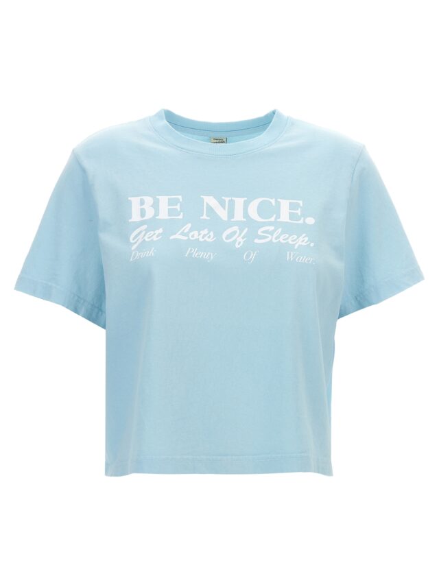 'Be Nice' cropped T-shirt SPORTY & RICH Light Blue