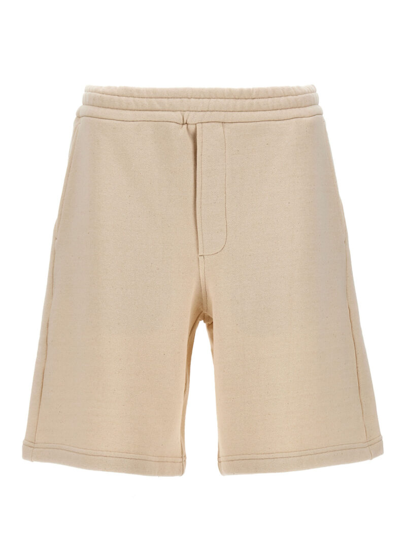 Triangle logo bermuda shorts PRADA Beige