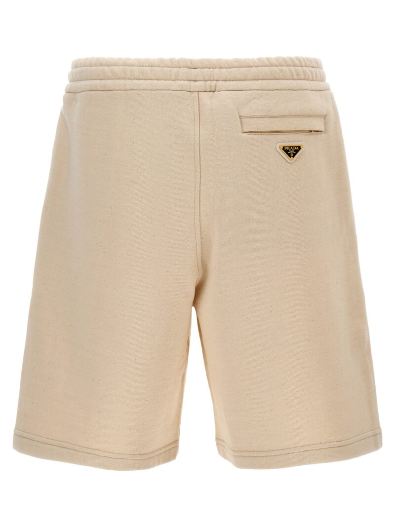 Triangle logo bermuda shorts UJP224SUMO14LJF0018 PRADA Beige