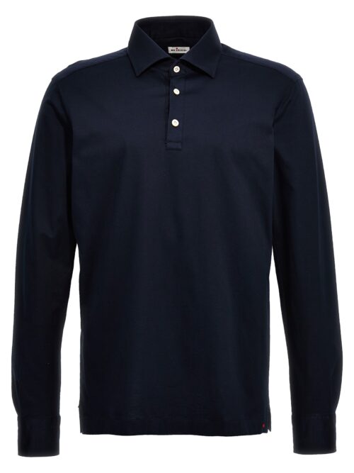 Long sleeve polo shirt KITON Blue