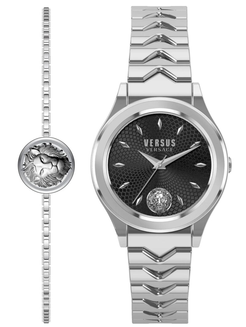 Жіночий годинник Versace Versus З Браслетом В Комплекті, Срібний Корпус, Чорний Циферблат 1 - VSP564121