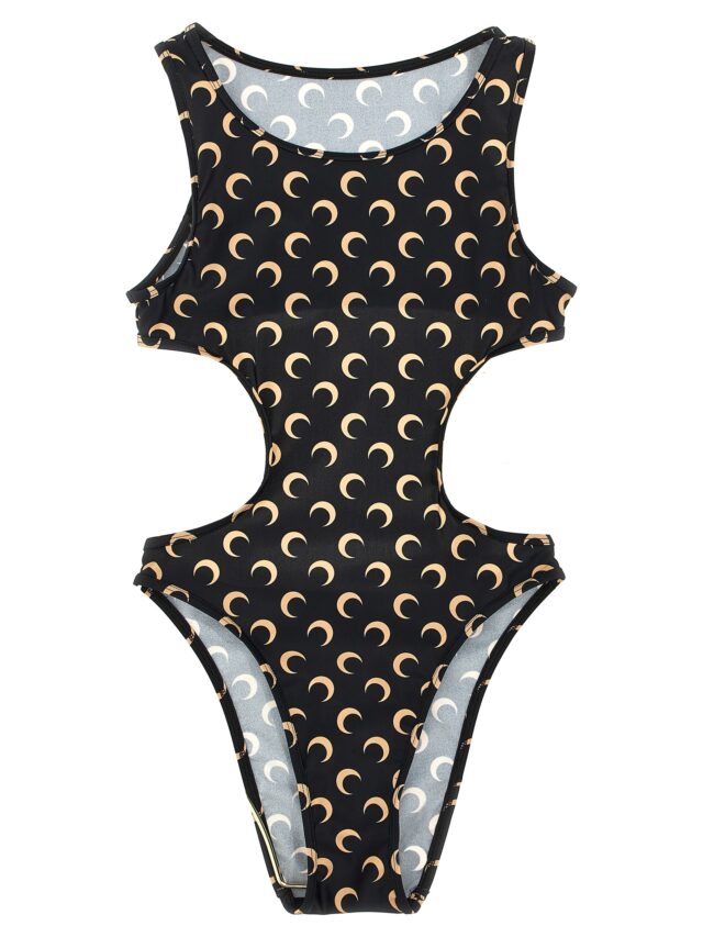 'Active Jersey' one-piece swimsuit MARINE SERRE Black