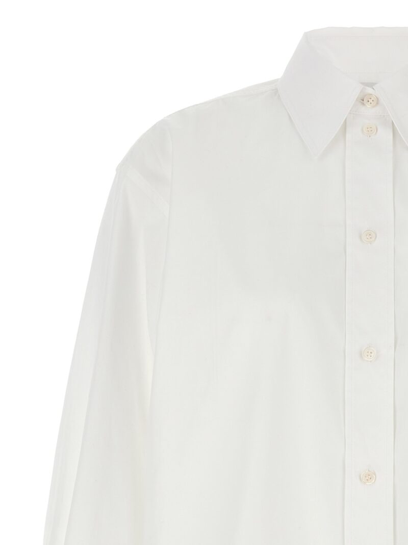 Cropped shirt with logo embroidery Woman VICTORIA BECKHAM White