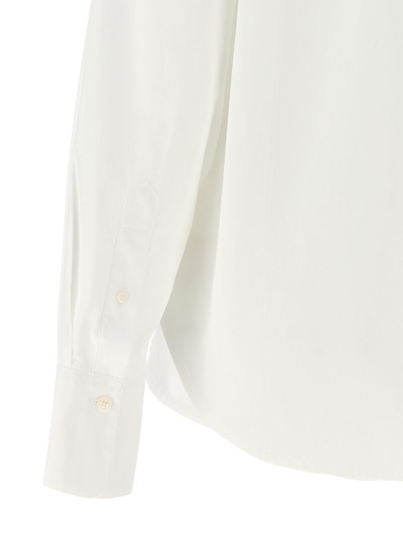 Cropped shirt with logo embroidery 100% cotton VICTORIA BECKHAM White