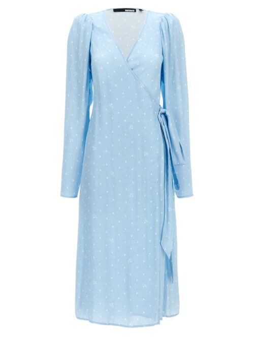 'Textured Midi Wrap' dress ROTATE BIRGER CHRISTENSEN Light Blue