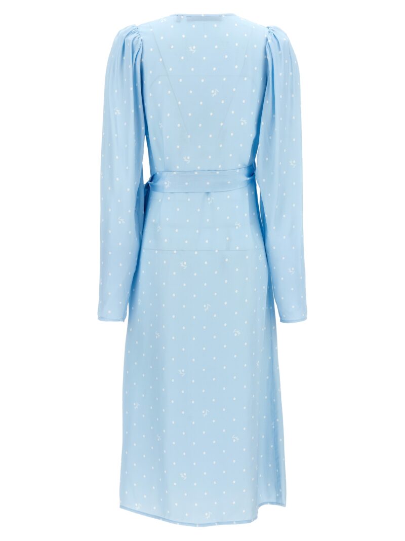 'Textured Midi Wrap' dress 11256729612961 ROTATE BIRGER CHRISTENSEN Light Blue