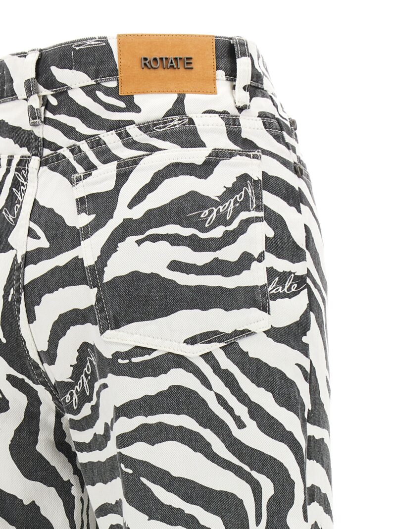 'Zebra' jeans 100% cotton ROTATE BIRGER CHRISTENSEN White/Black