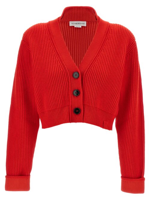 Cropped cardigan VICTORIA BECKHAM Red