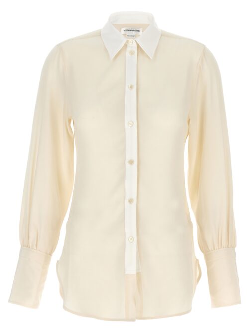 Shirt with contrast details VICTORIA BECKHAM White