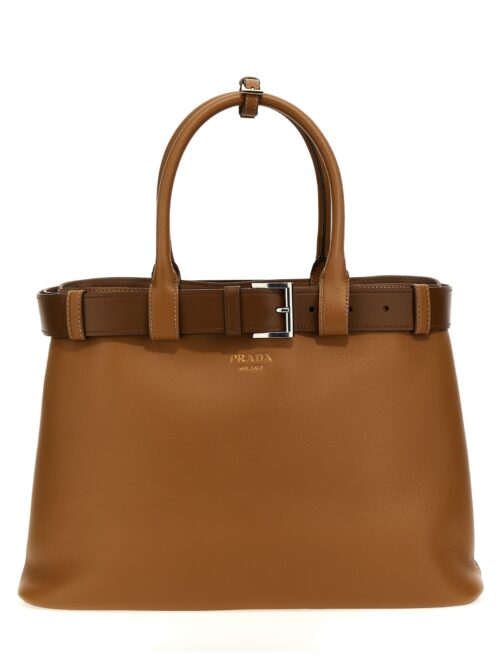 'Prada Buckle' large handbag PRADA Brown