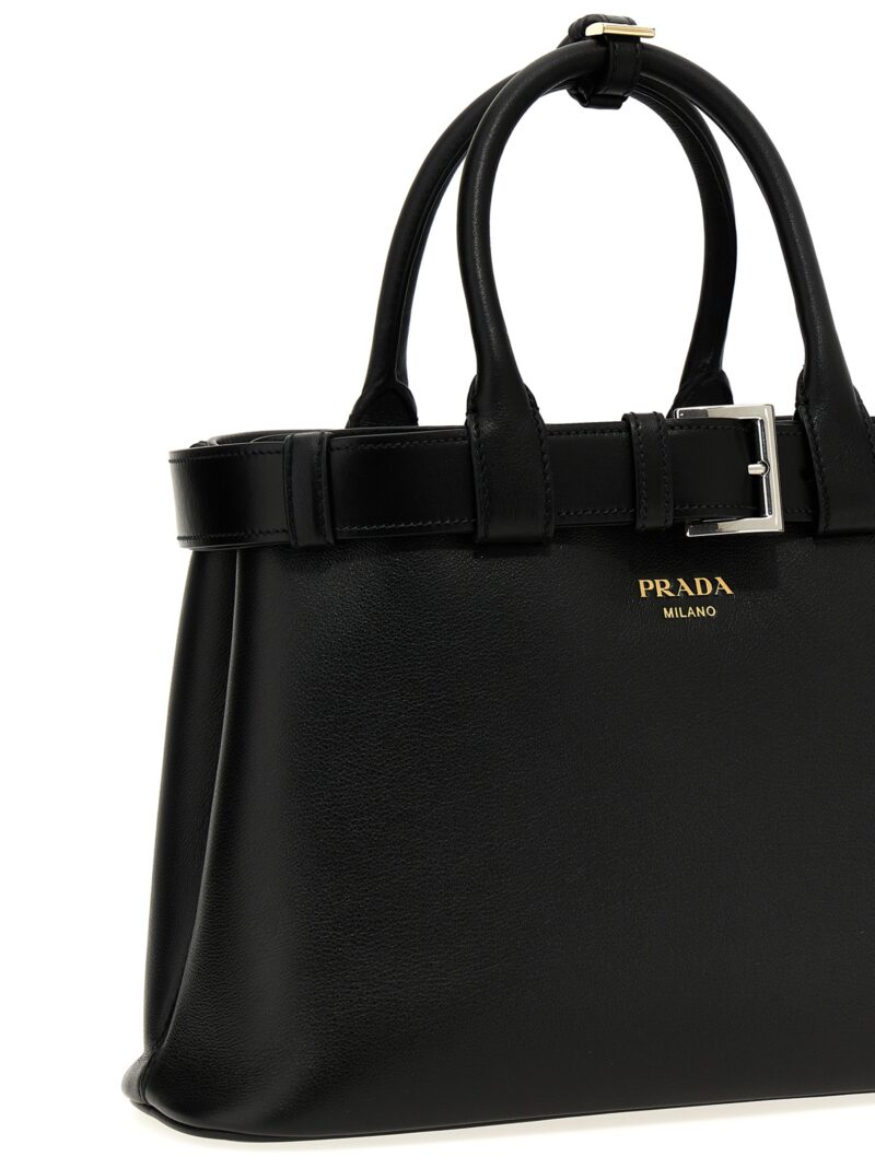 'Prada Buckle' medium handbag Woman PRADA Black