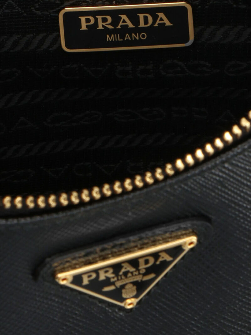 Saffiano logo crossbody bag Woman PRADA Black