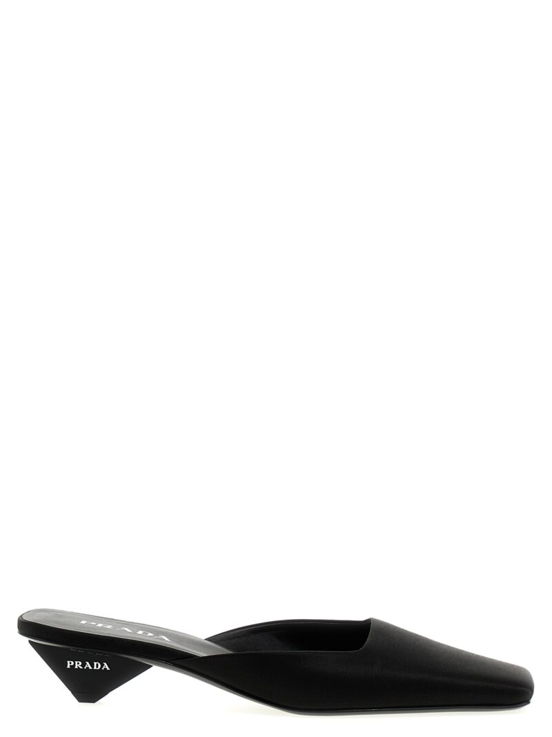 Satin mules PRADA Black