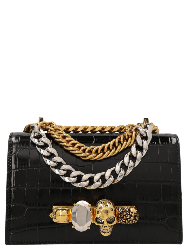 'Mini Jewelled' crossbody bag ALEXANDER MCQUEEN Black