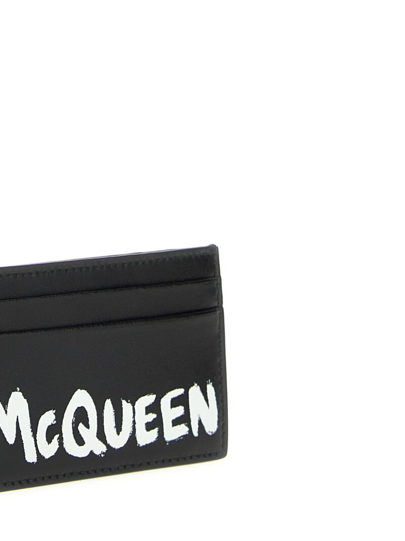 Logo print card holder Man ALEXANDER MCQUEEN White/Black