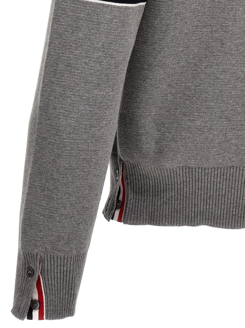 Classic sweater 100% cotton THOM BROWNE Gray