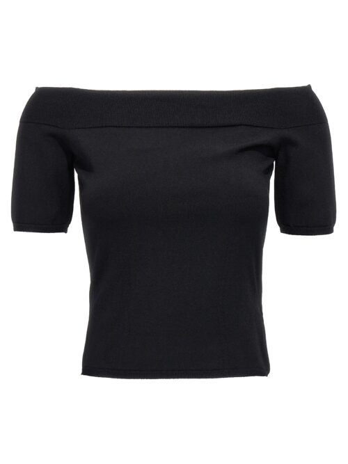 Off-shoulder top ALEXANDER MCQUEEN Black