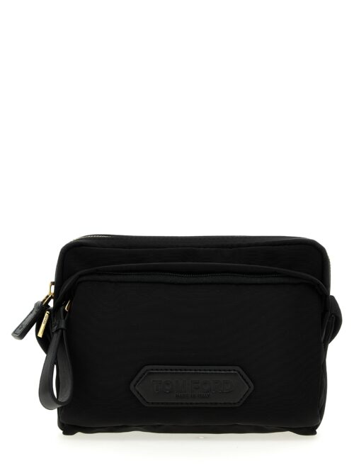 Logo nylon crossbody bag TOM FORD Black