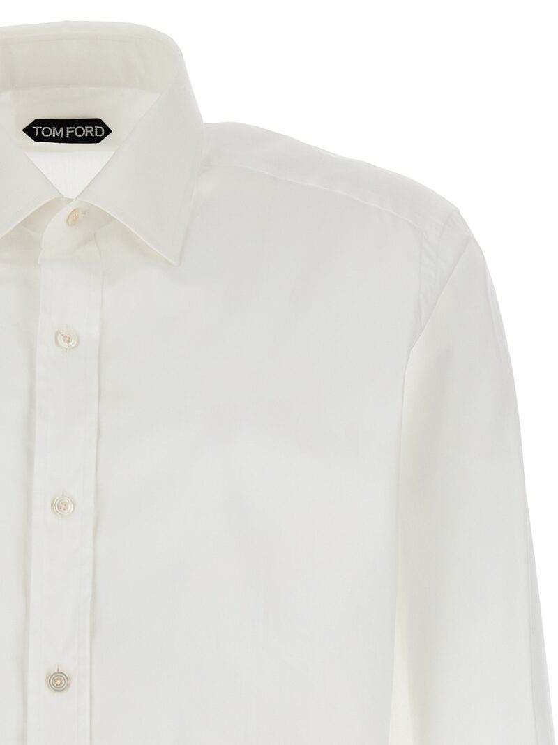 Cotton poplin shirt Man TOM FORD White