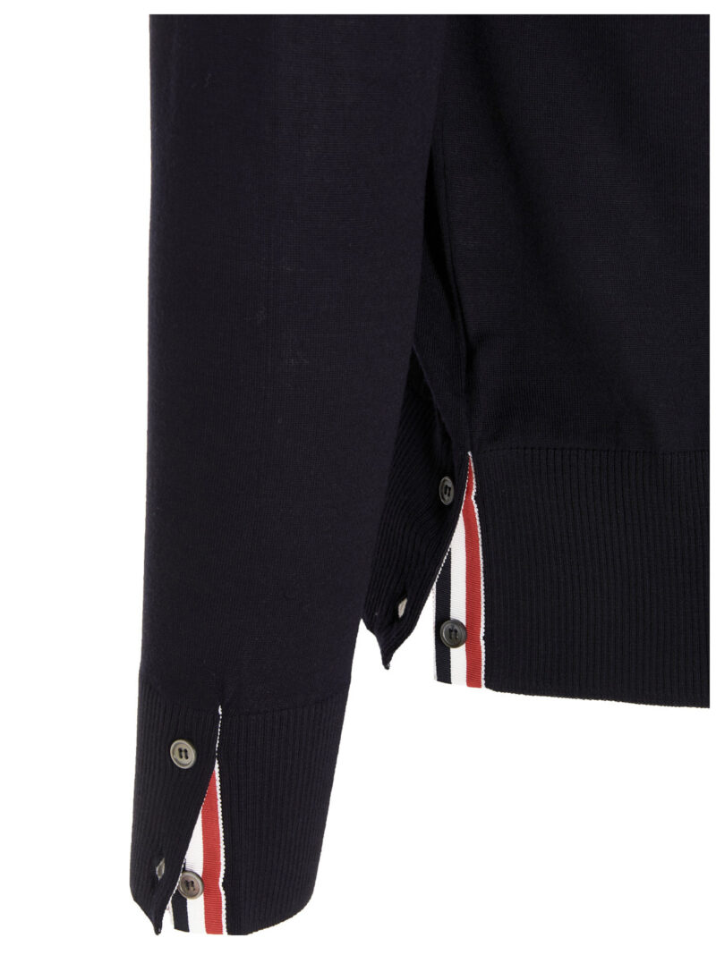 Merino wool cardigan 100% merino wool THOM BROWNE Blue