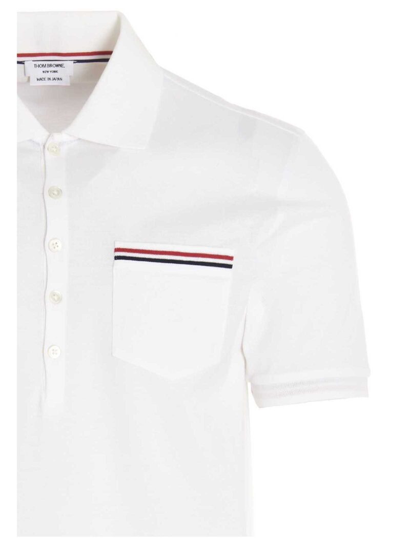 rwb polo shirt Man THOM BROWNE White