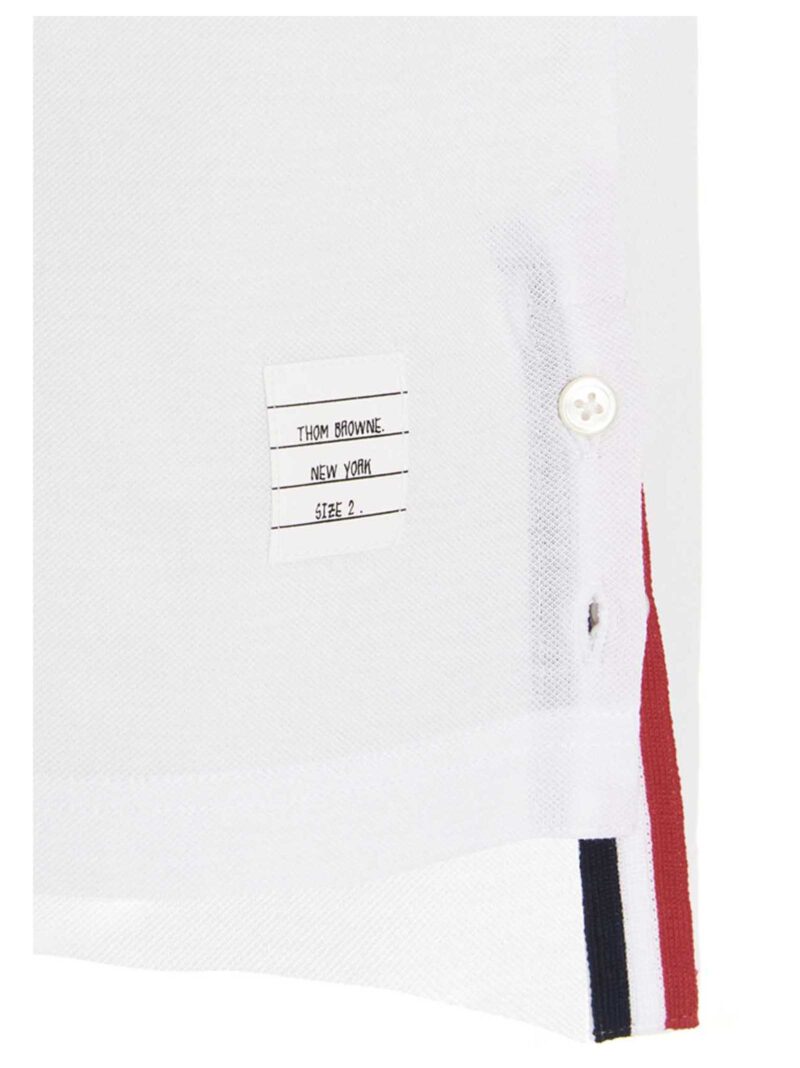 rwb polo shirt 100% cotton THOM BROWNE White