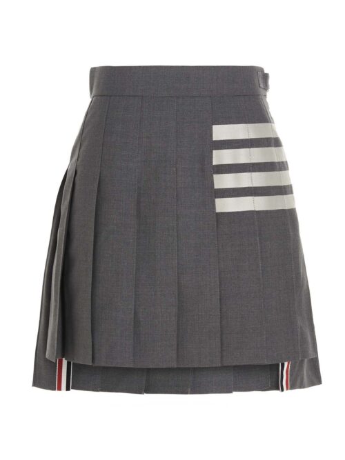 '4 bar’ skirt THOM BROWNE Gray