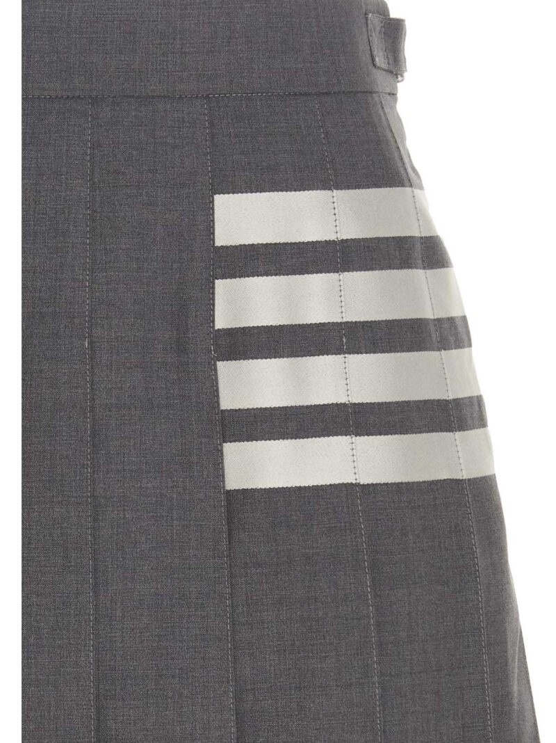 '4 bar’ skirt Woman THOM BROWNE Gray