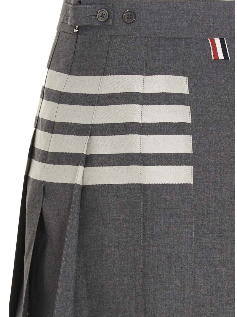 '4 bar’ skirt 100% wool THOM BROWNE Gray