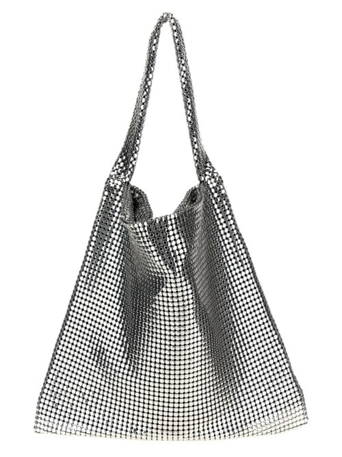 'Silver Pixel Metallic' shopping bag PACO RABANNE Silver